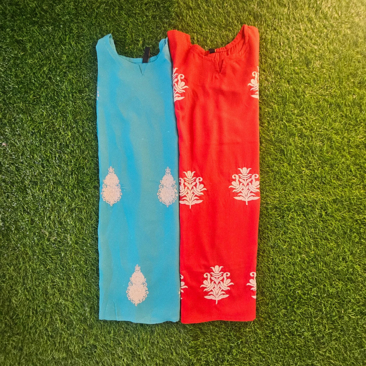 Women's Straight Fit Tunic Hand Embroidered Lucknowi Chikankari Straight Top Short Kurti